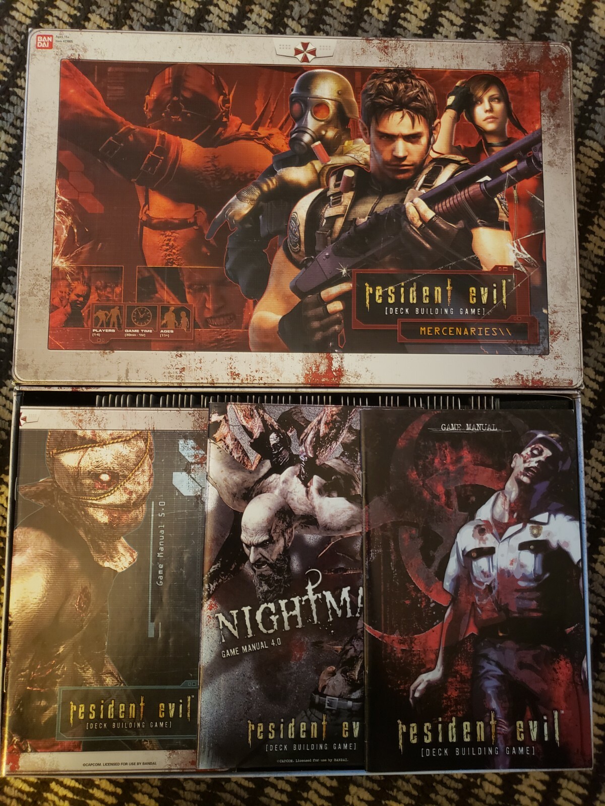 Resident Evil Deck Building Game with Nightmare and Mercenaries Expansions