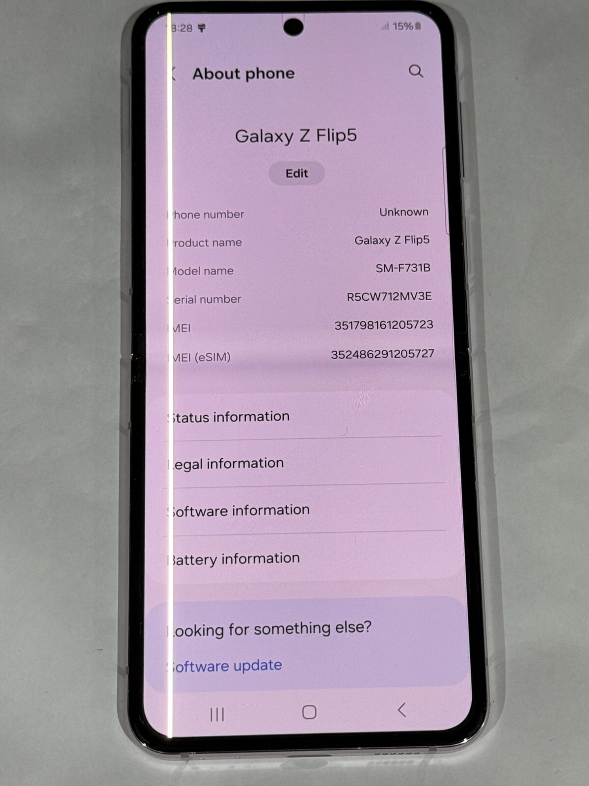 Samsung Galaxy Z Flip 5 SM-F731B - 256GB - Purple (Unlocked