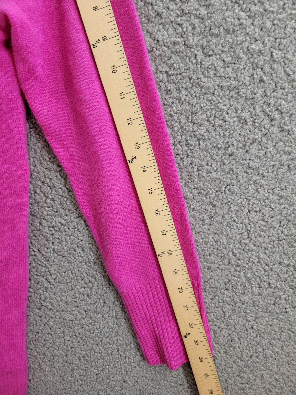 C by Bloomingdale's Cashmere Grandfather Cardigan Women's M Cherry Blossom L/S - Picture 4 of 16