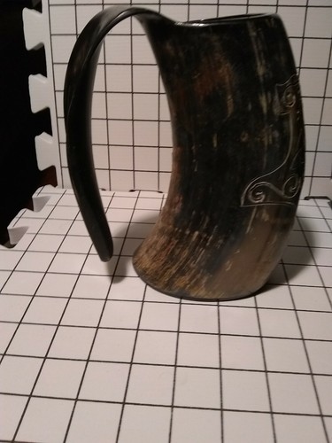 Real Ox Horn Viking Drinking Mug Cups Ale Beer Wine Goblet Tankard Mead Size 6+