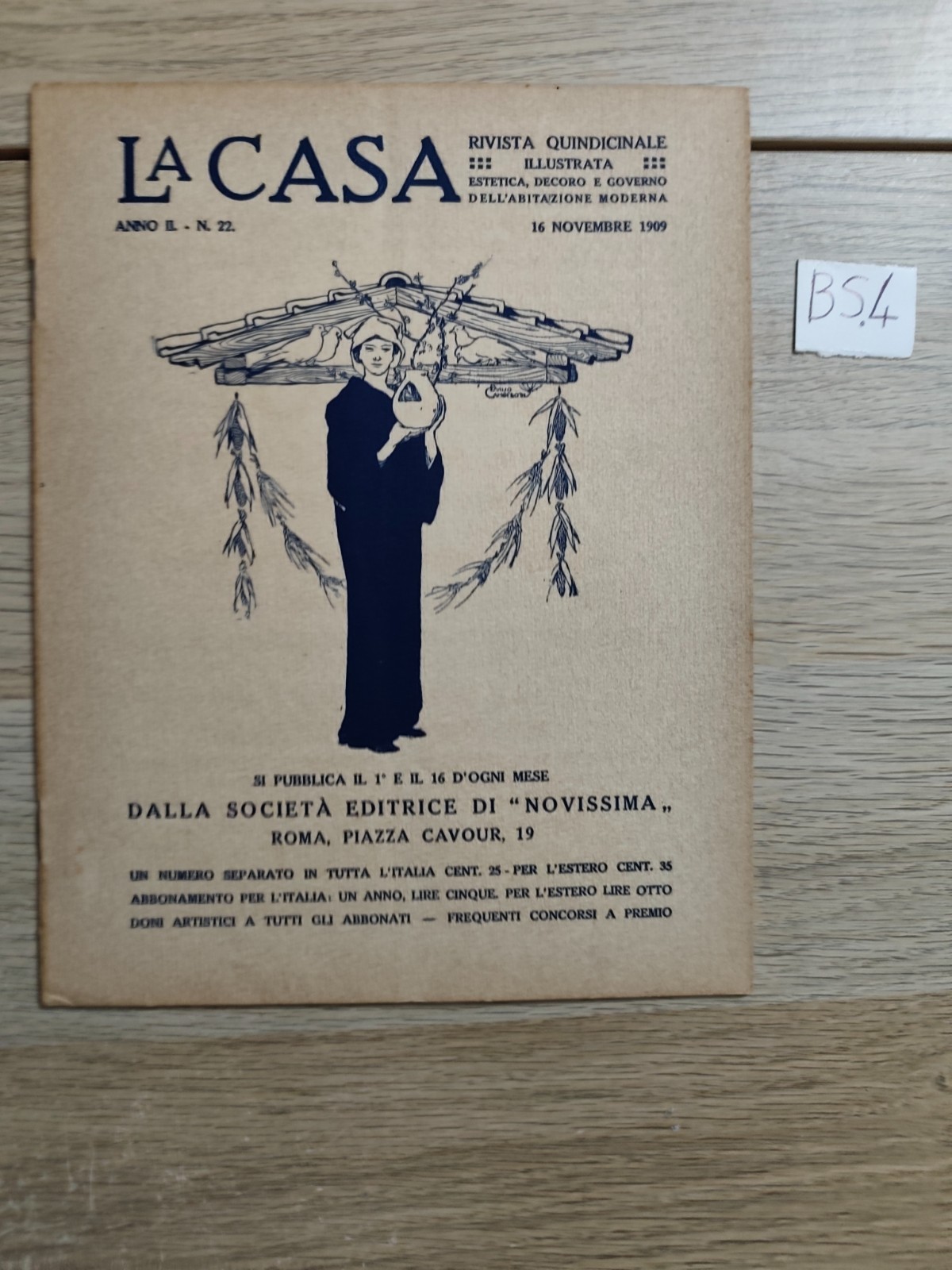 LA CASA rivista antica illustrata ESTETICA DECORO dell'abitazione moderna 1909