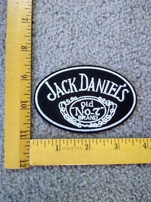1 JACK DANIELS WHISKEY OLD NO 7 BRAND IRON ON PATCHES   FREE SHIPPING