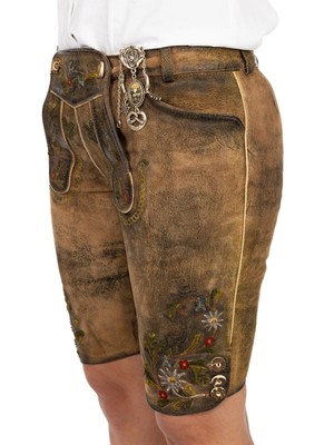 MADDOX MADDOX LEDERHOSE BERMUDA THERESIA ANTIK STEIN