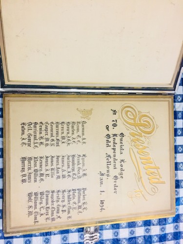 Vintage Independent Order Of Odd Fellows  Oneida Lodge #70 Photo Album Utica N.Y