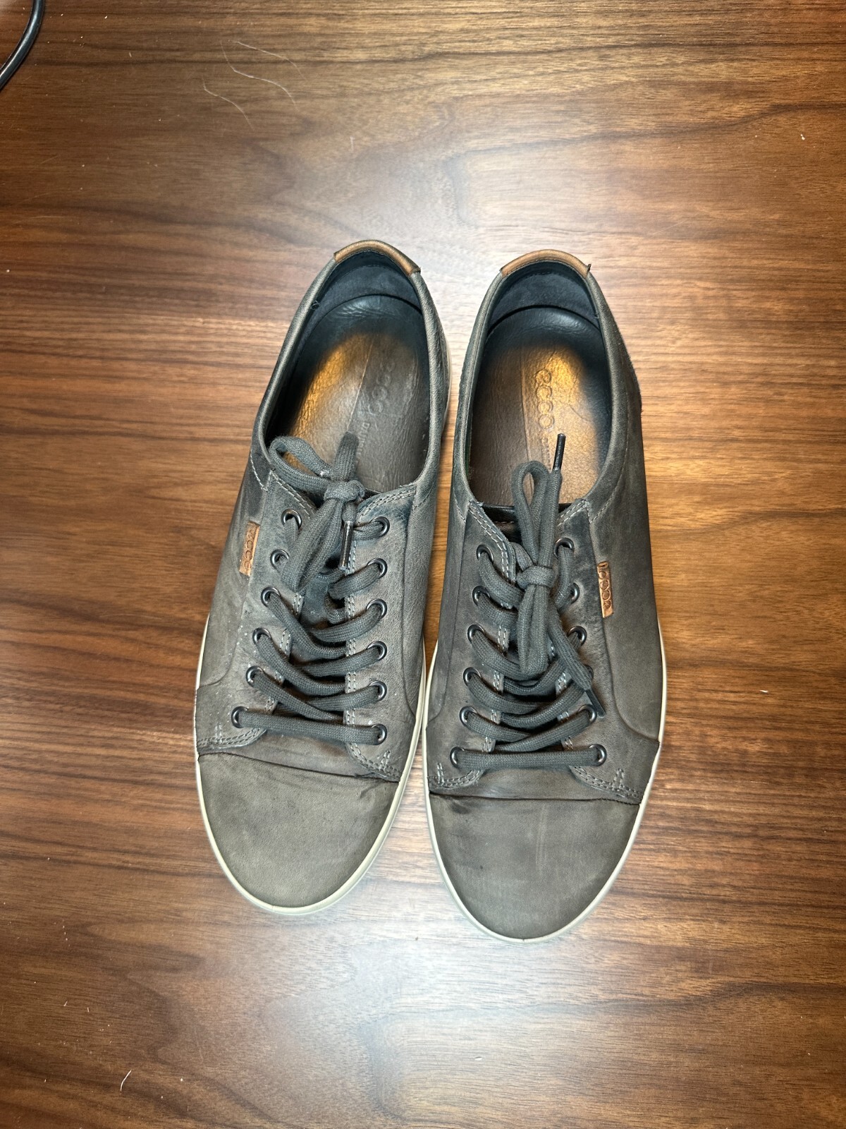 Ecco Soft 7 Sneaker Shoes Men\'s Sneaker 12/12.5 EU sz 46 Gray Leather ECCO Soft 7 City Sneaker (Men) - Titanium – The Heel Shoe  main image 3