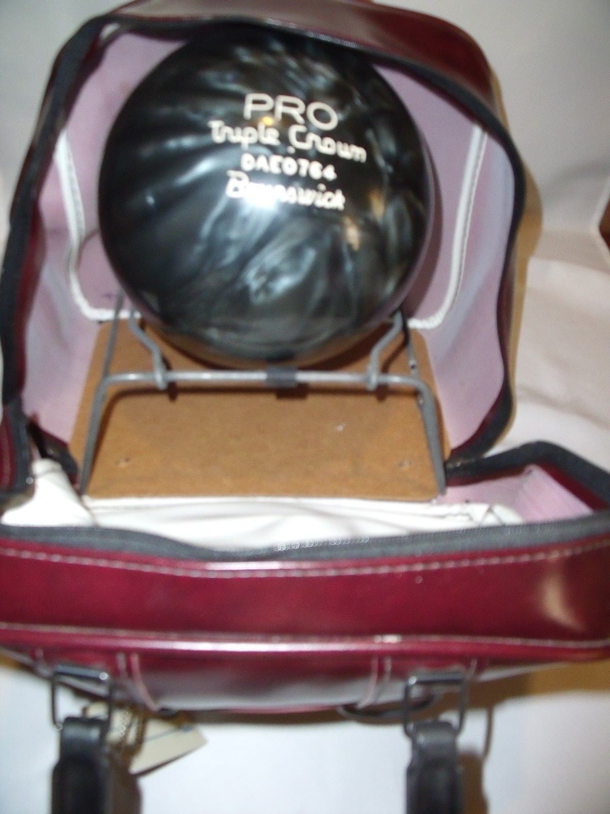 Vintage Bowling Ball and Bag- *Un-drilled! 16 lb. Brunswick Pro Triple Crown