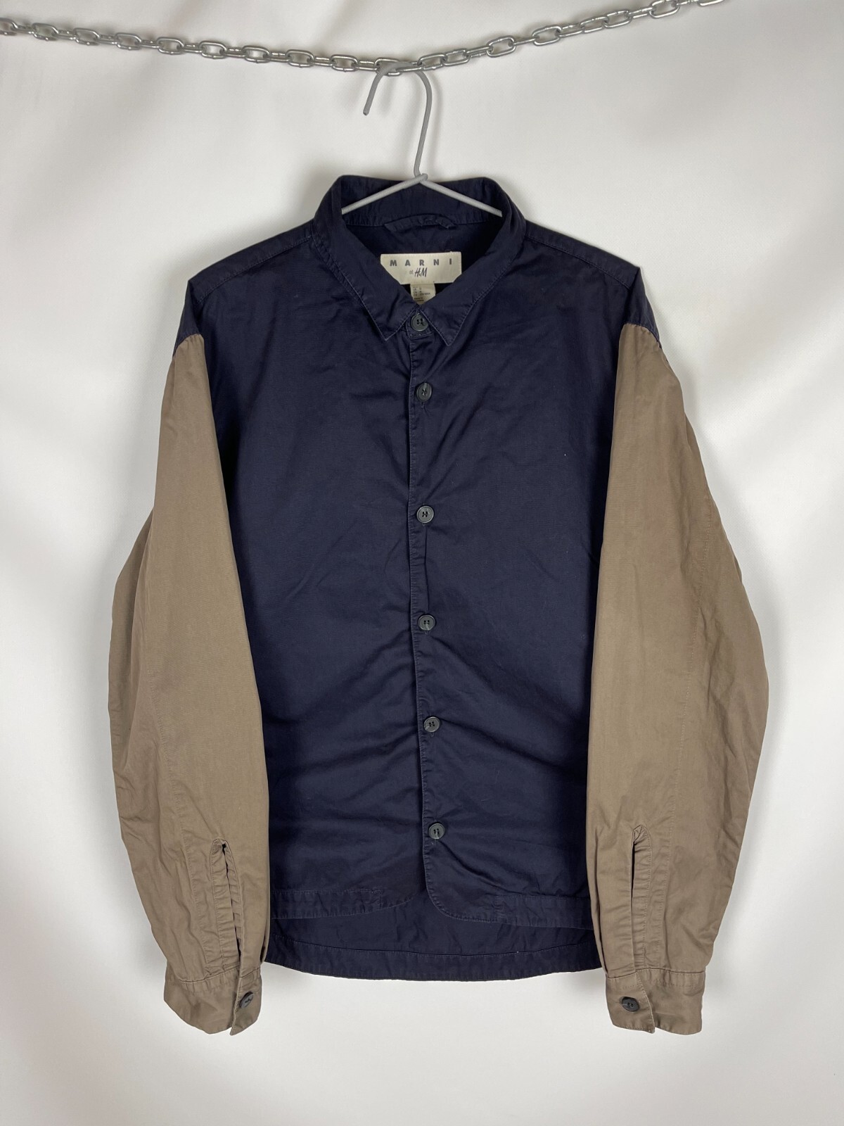 Marni at H&M button up overshirt coach jacket double colour