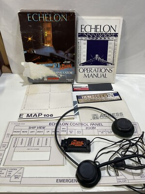 Echelon- 3D Space Flight Simulation Game C64 W/Feelies 1987 used/tested Access