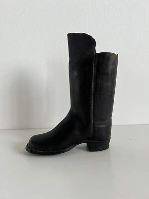 Late 1800 s Cobbler Made Leather Mans Boot Marked 13 On Bottom
