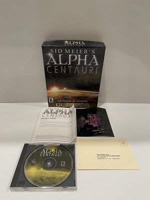 Sid Meier's Alpha Centauri (PC 1999) Windows95/98 - CD Big Box Set Vintage Game