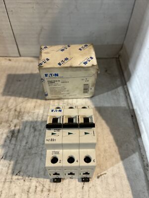 Eaton FAZ-D3/3-NA Circuit Breaker 3A, 480Y / 277 VAC / 96 VDC, 3-pole (SP98)