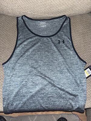 NEW Under Armour 1328704-013-MD Tech 2.0 Mens Size Medium Pitch Gray Tanktop