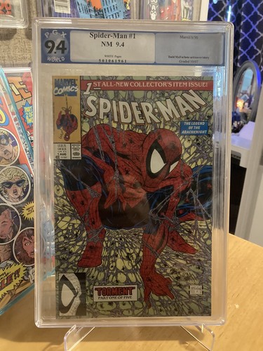 SPIDER-MAN #1 1990 Collectors アメコミリーフ Spider-Man #1 (1990) Graded Silver Variant - McFarlane