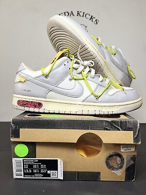 Nike Off-White x Dunk Low Lot 08 of 50 Size 12 DM1602-106 Og