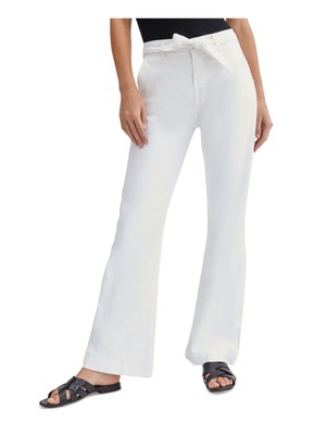 

Jen 7 By 7 For All Mankind Женские белые брюки с поясом и широкие джинсы Подростки, Белый, 106443