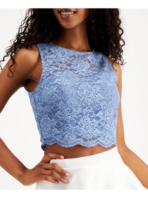 

CITY STUDIO Женский голубой укороченный топ без рукавов на подкладке для вечеринок, юниоры, Light blue