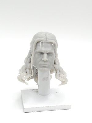 3d Printed Henry CAVILL WITCHER HEAD 1:12 6'' GI Joe Classified/Marvel Legends 