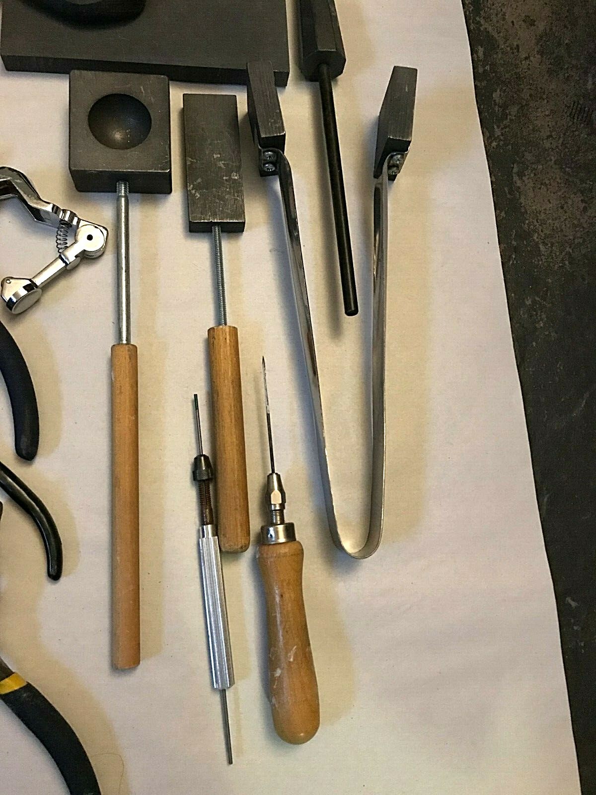 glassblowing tools lot graphite reamers shears grabbers tweezers lampworking kit