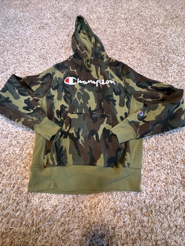 Champion Camo Hoodie Size Large