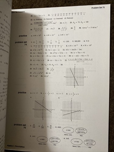 saxon algebra 1 (3rd edition) Answer Key & Test forms (Brand New) (NO textbook)