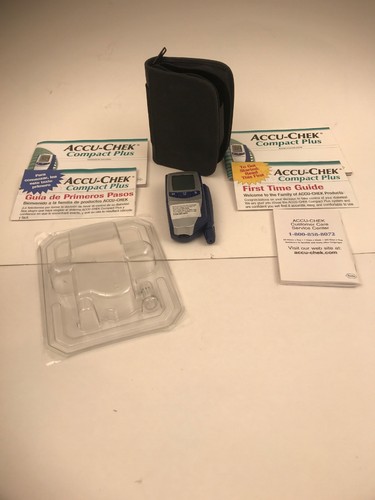 Accu-Chek Compact Plus GT Blood Glucose Sugar Monitor Meter. In box w/ case