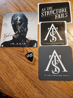 As The Structure Fails - In Vain 2023 Self Release Autographed Bundle