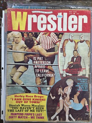 THE WRESTLER MAY 1974 BOBBY SHANE HARLEY RACE GENE KINISKI STAN STASIAK WWWF