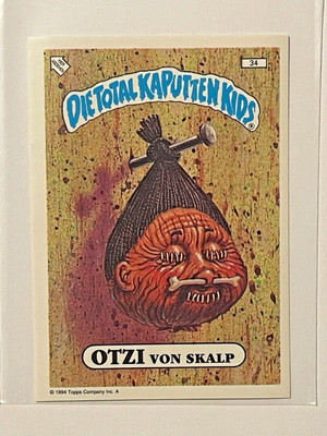 Topps German 1994 Die Total Kaputten Garbage Pail Kids #34 Otzi Von Skalp