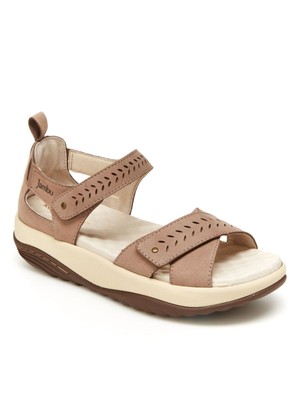 

Женские бежевые сандалии Sedona на танкетке с ремешком на пятке на платформе 1/2 дюйма JAMBU ADVENTURE, размер, Бежевый, J1SED54