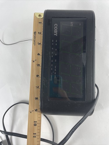 COBY CR-A108 Digital AM/FM Jumbo Alarm Clock Radio, Tested, Works
