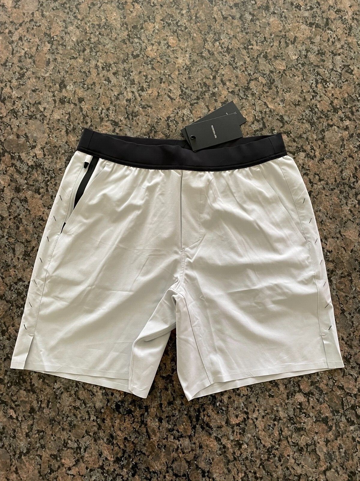 Ten Thousand Interval Short, Lined, LT Grey, Brick Red