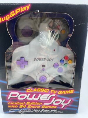 Power Joy Game Plug & Play Video Games 2 Controllers Cartridge Sealed NEW IN BOX