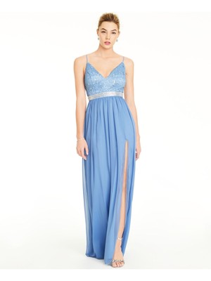 

EMERALD SUNDAE Женская расшитая блестками бретелька-спагетти с вырезом в форме сердца, полная длина