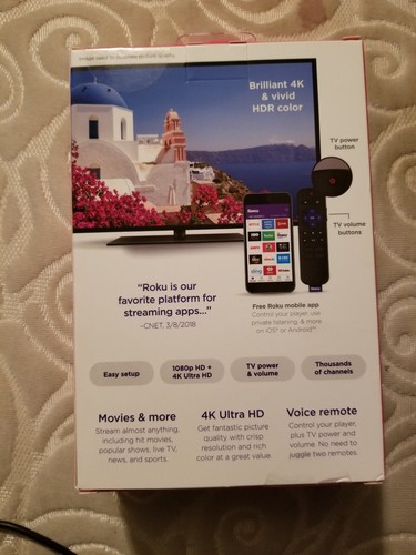 Roku Premiere + 4K & HDR Media Streaming Player Model# 3921RW•NEW BOX•FAST SHIP