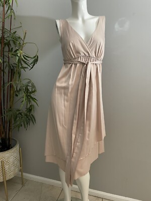 NWT Ripe Limited Rose Gold Satin Dress Shirt Ladies XS