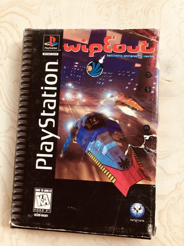 Wipeout (Sony PlayStation/PS1) Long Box w/ Slipcover