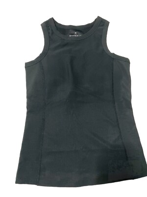 Danskin's Women Black Ribbed Built in Bra Tank top Size: Medium