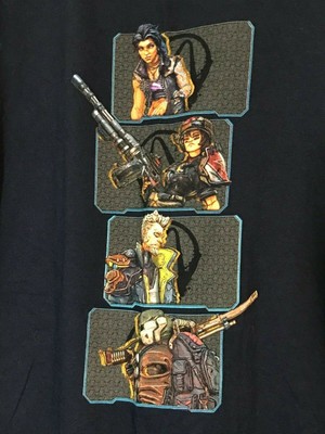 Borderlands 3 Vault Hunters Men s  T-Shirt Navy Blue Short Sleeve Tee Size XL