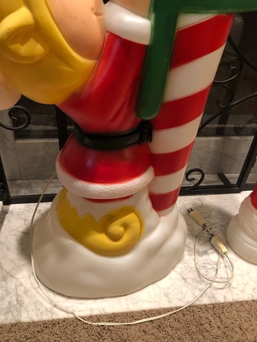 Vintage Empire General Foam Elf & Mailbox Plus Noel Candlestick Blow molds