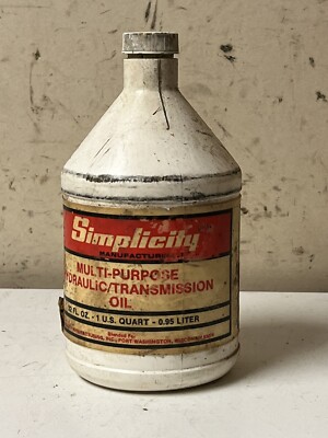 Simplicity Multi-Purpose Hydraulic/Transmission Oil Empty Bottle