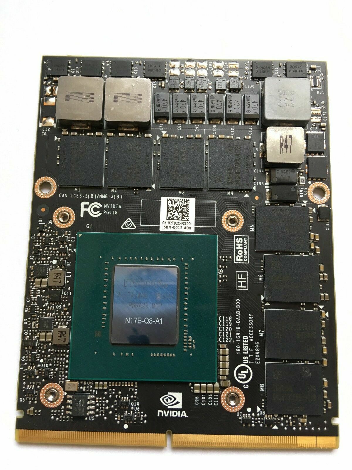 FX-8350 + MSI マザボ + NVIDIA Quadro K2000 NVIDIA Quadro P4000 MXM GPU Card N17E-Q3 for M7710 M7720