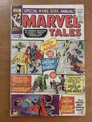 Marvel Tales #2 King Size Comic Book 1965 Annual Lee Kirby Ditko GD X-Men