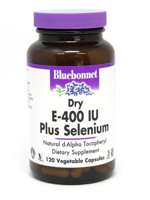 Bluebonnet Dry E 400IU Plus Selenium 120 растительных капсул