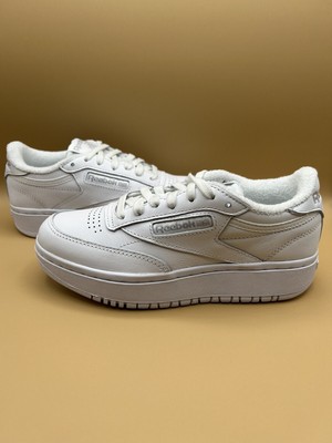 Reebok Club C Double All White Retro Shoes - Women s Size 5 (GW0854)