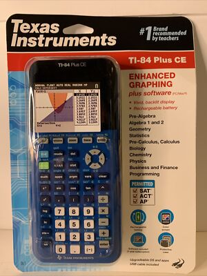 NEW Texas 84PLCE/TBL/1L1/AX TI-84 Plus CE Graphing Calculator TI 84PLUS