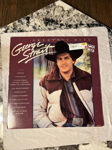 George Strait Greatest Hits Vinyl Record Album LP 1985 VG+ Record VG+ Sleeve
