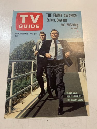 TV Guide~June 3-9 1967~The Felony Squad~Dennis Cole~Front & Back Cover Only