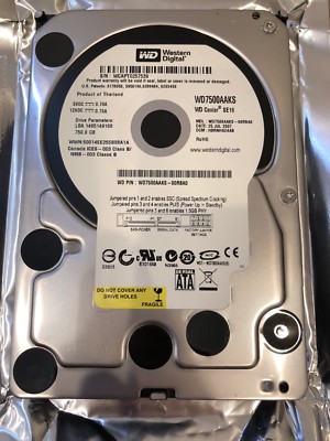 Western Digital WD Caviar WD7500AAKS 750GB 7200 RPM 16MB Cache SATA 3.0Gb/s 3.5''