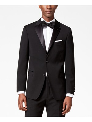 

TOMMY HILFIGER Мужская черная однобортная куртка-блейзер стрейч, Черный, DOYE1AS90001