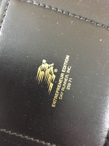 Day-Timer Entrepreneur Edition 1995 Time Management System Black Leather Zipper